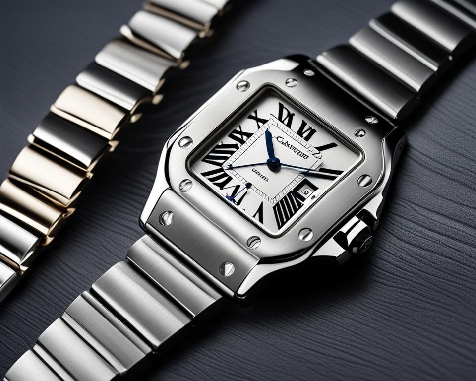 metal straps for Cartier Santos