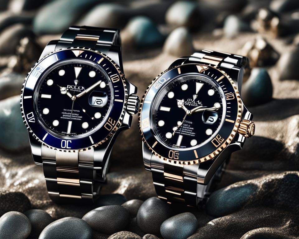 Rolex Submariner and Omega Seamaster 300M